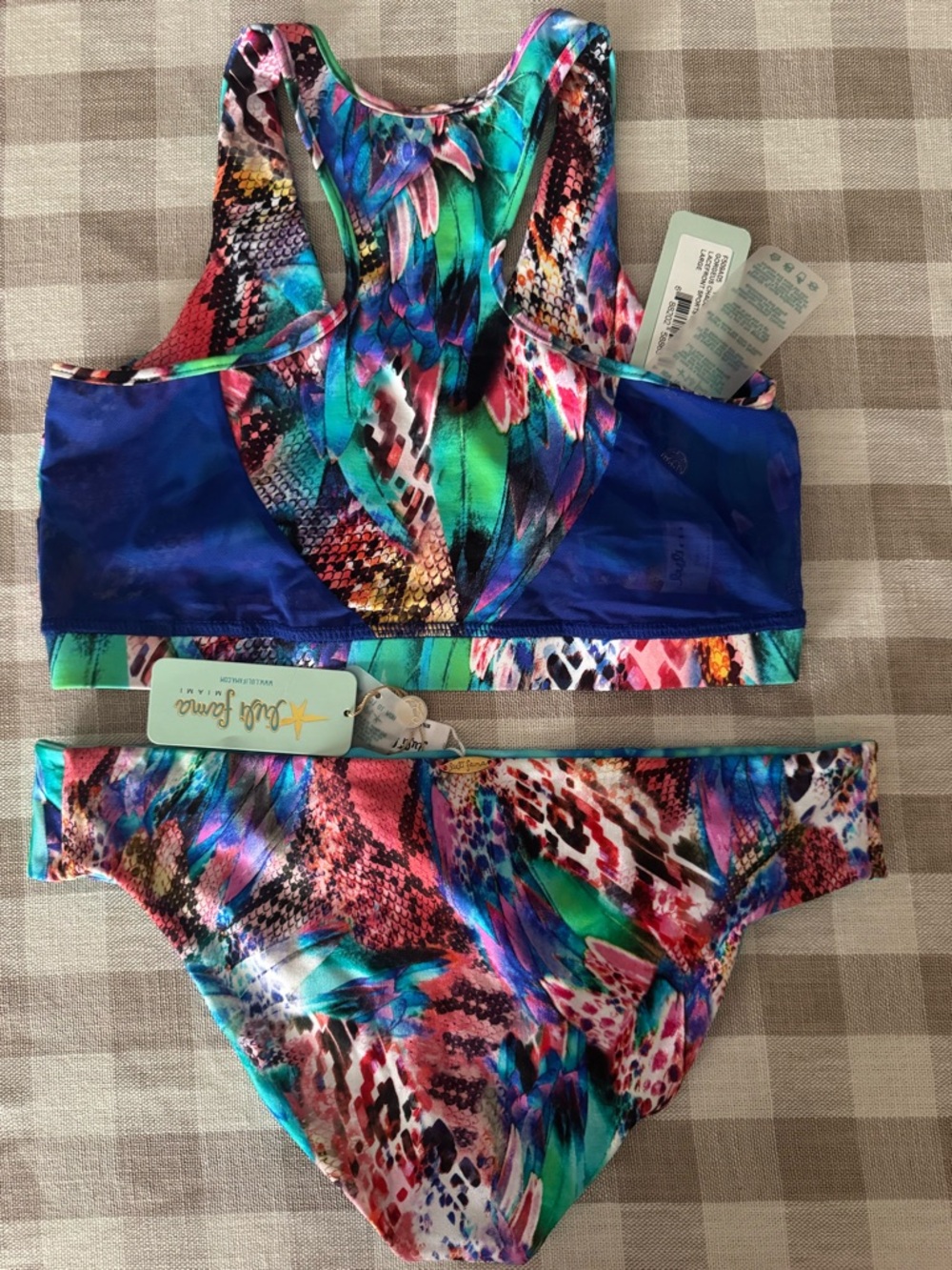 Luli Fama Gorgeous Chaos Two-Piece Swim Set NWT - Picture 2 of 6